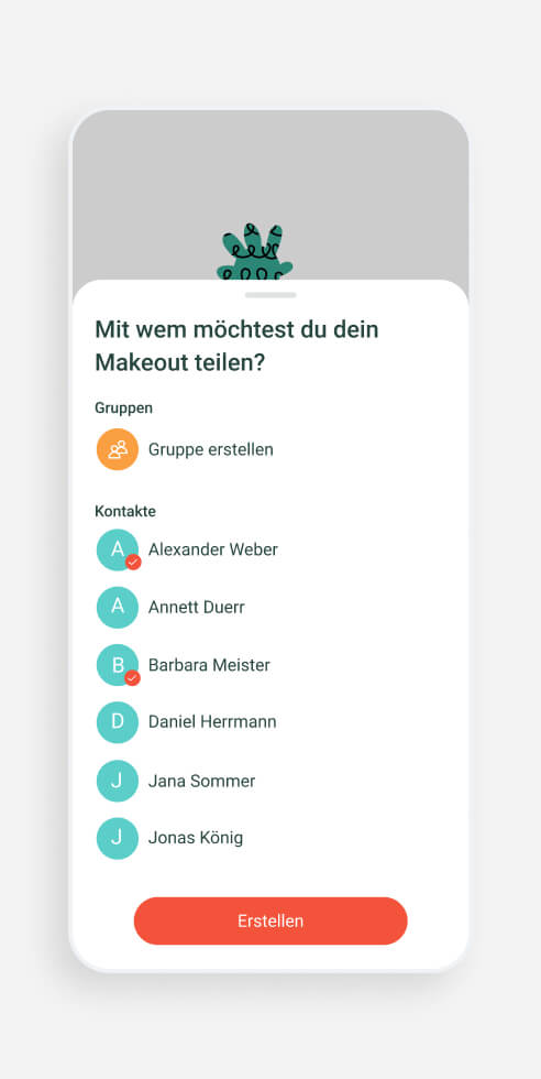 Makeout erstellen und teilen